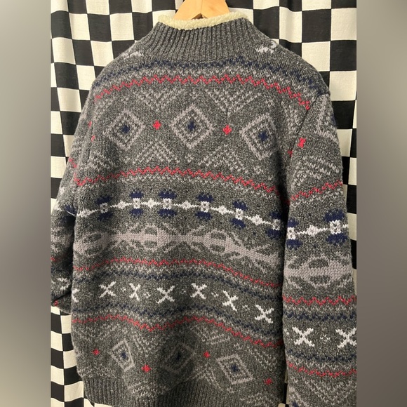 LL Bean Wool Sherpa Zip Up Sweater Jacket - Picture 11 of 11